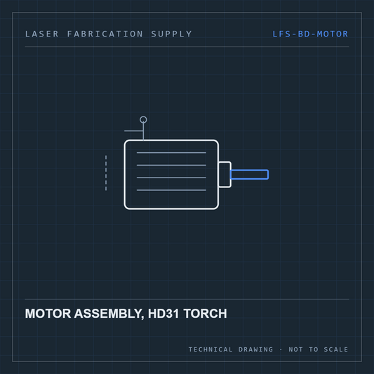 Bodor Motor assembly, HD31 torch — technical drawing