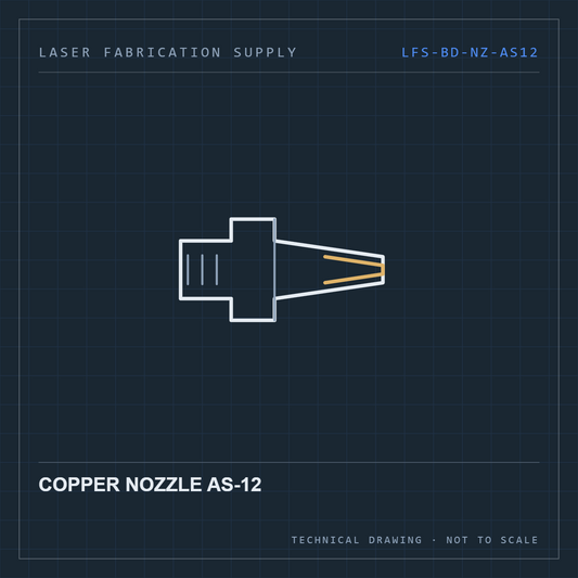 Bodor Copper nozzle AS-12 — technical drawing