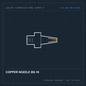 Bodor Copper nozzle BS-16 — technical drawing
