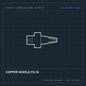 Bodor Copper nozzle FS-16 — technical drawing