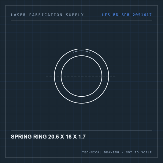 Bodor Spring ring 20.5 x 16 x 1.7 — technical drawing