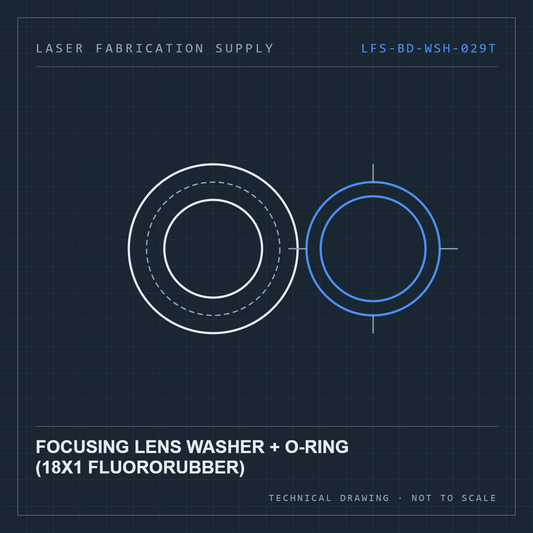 Bodor Focusing lens washer + O-ring (18x1 fluororubber) — technical drawing